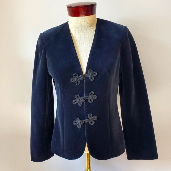 MR. LEONARD by Len Wasser VINTAGE crushed velvet blazer.  Size 8 🇨🇦 - Picture 1 of 9